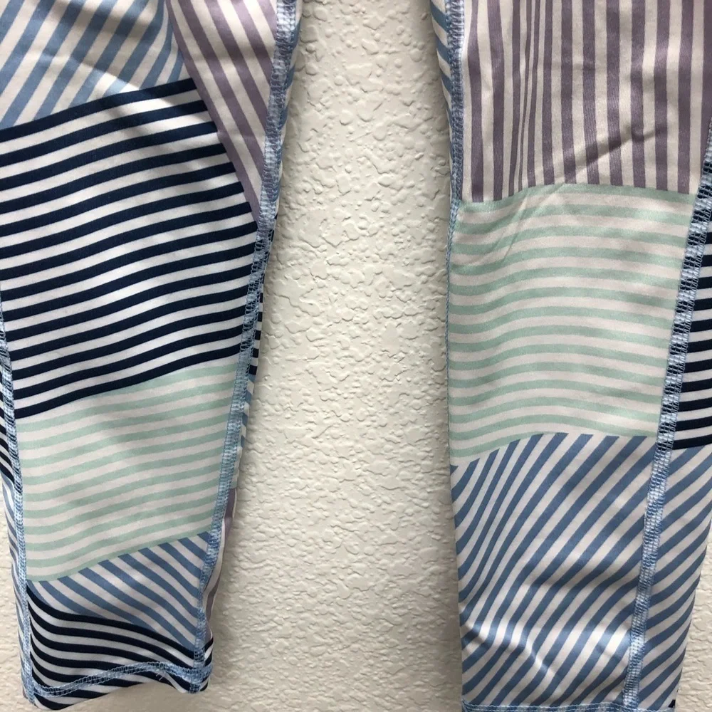Old Navy Active Girls Med 8 Sport Striped Leggings